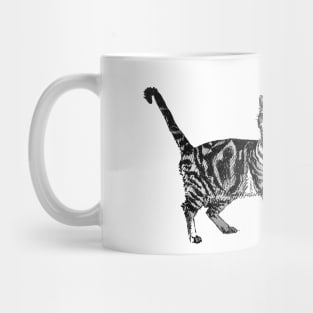 Black and White Striped Tabby Cat Mug